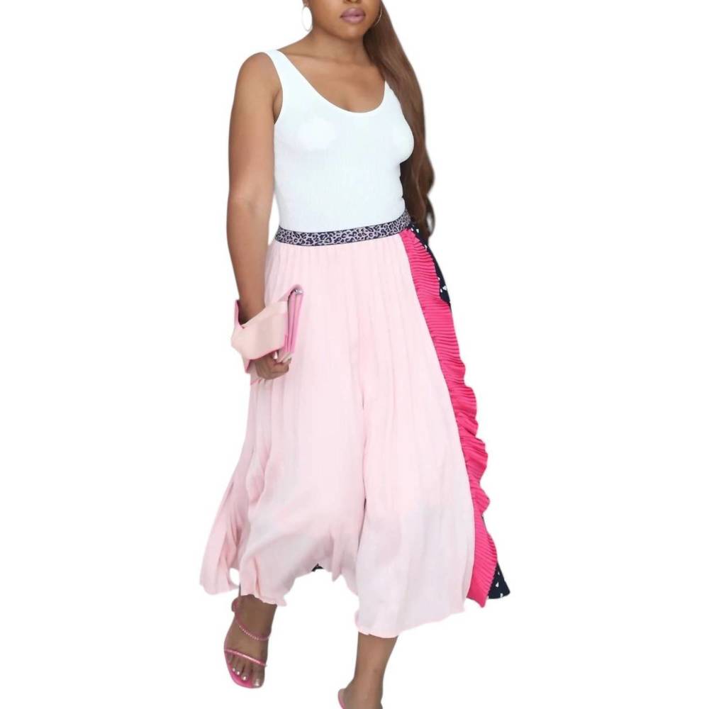NEW GENUINE polka dots skirt in pink